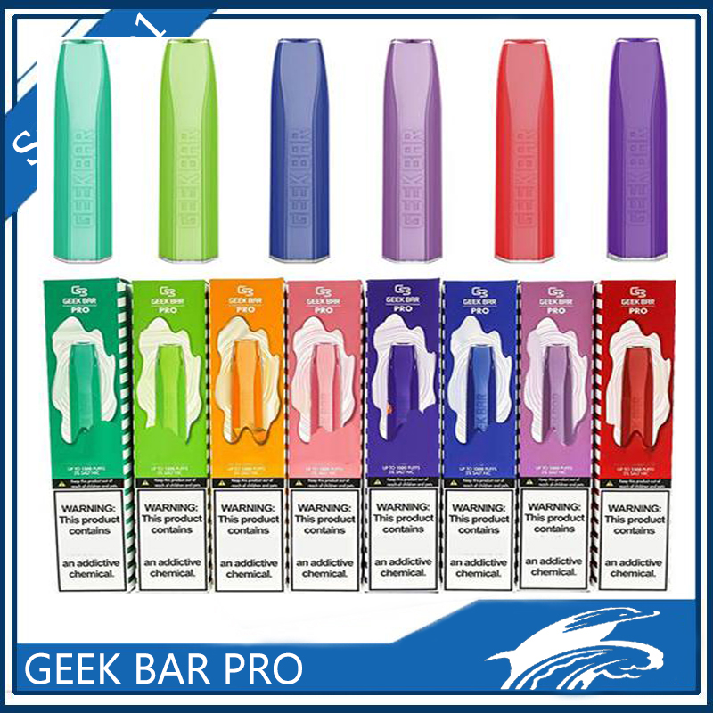 

GEEK BAR Pro Disposable Vape E cigarettes 1500 Puffs Pen 4.5ml Prefilled pods Cartridge 850mAh Battery Starter Kit VS ELF alphaa onee plus