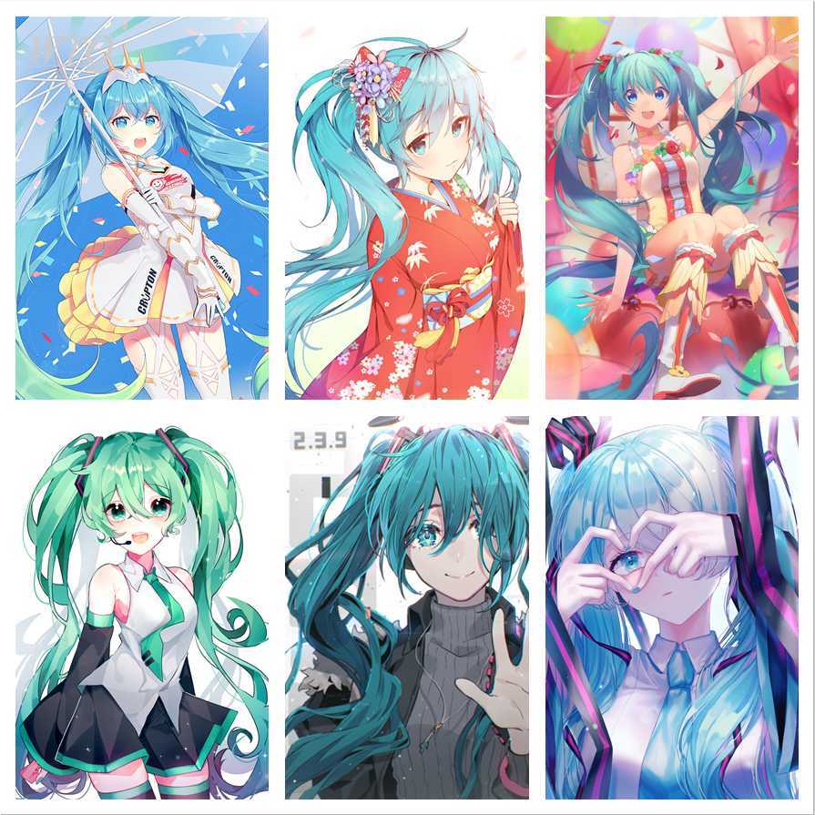 

Anime Idol Singer Miku Canvas Painting Wall Decor Anime Posters Wall Poster Wall Art Photos for Children's Room Home Decoration Y0927