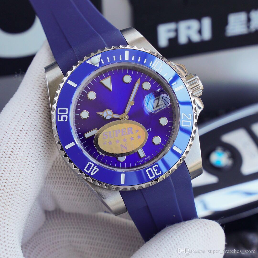 

Super watches Montre DE Luxe 8215 movement 41mm 904L fine steel original buttons smart watch, Box