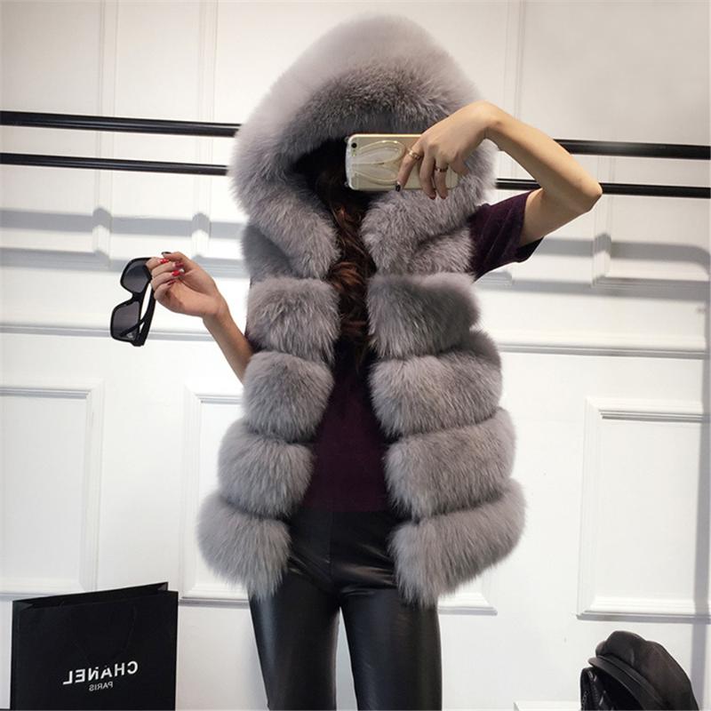 

Women's Fur & Faux 2021 Winter Coat Women Casual Sweatshirts Sleeveless Vest Female Jacket Casaco Feminino
