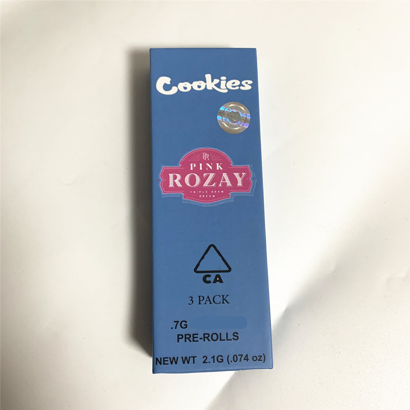 

Cokies Preroll Joints Package 3 Pack Dry Herb Storage children resistant box rolling paper packaging 1.7*4.9in