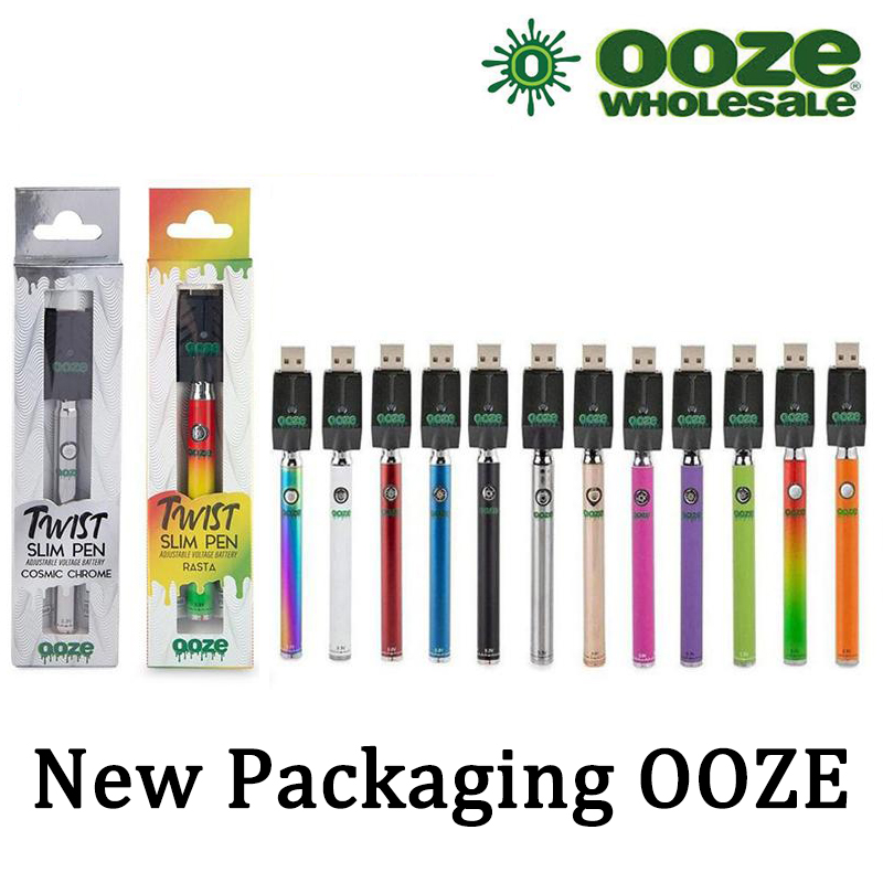 

OOZE Twist Preheat 320mah Battery Charger Kit Variable Voltage Bud Touch 510 Thread Vape Pen Cartridge Vaporizer 50Pcs In A Wholesale Box Newest Packaging