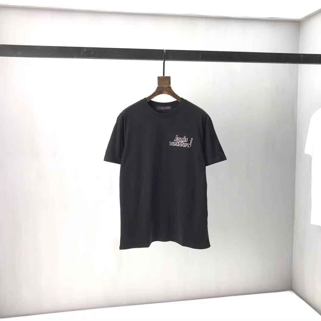 

2021ss spring and summer new high grade cotton printing short sleeve round neck panel T-Shirt Size: m-l-xl-xxl-xxxl Color: black white FF