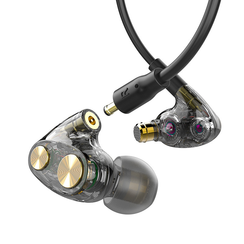 

Hi-Res Studio Monitor Earphone Triple Hybrid Driver Headphone Mic High Fidelity Resolution Coaxial Detachable Connector Earbuds