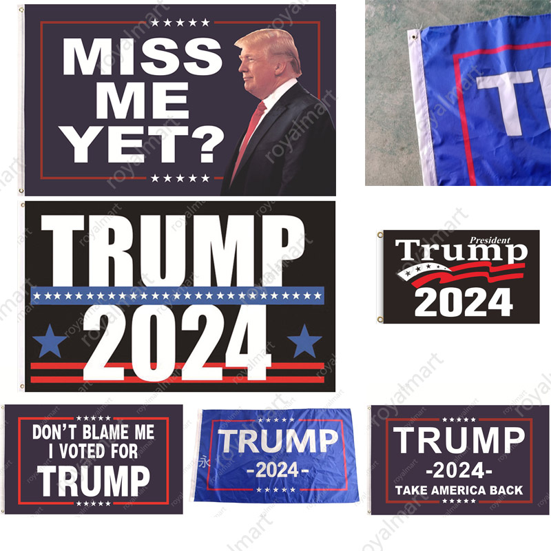 

DHL Fast Delivery 3X5ft Trump Miss Me Yet Campaign Banner Flags US 2024 Election Voted for Trump Flag