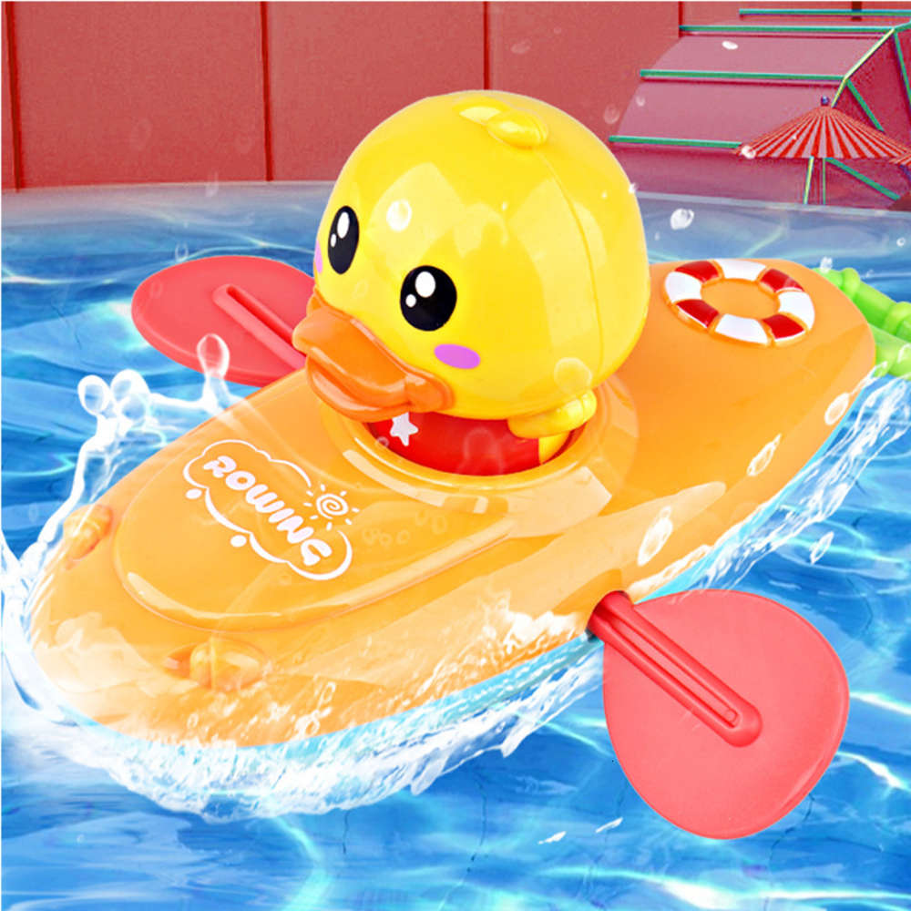 

toy Yameng bathing girl on the chain duckling swimming baby guy rowing kayak