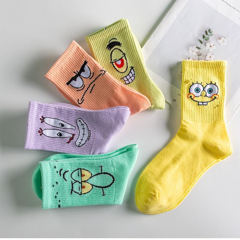 

Ladies Cartoon Socks In Europe and America, Cotton Stockings for Men, Cute Student, Free size
