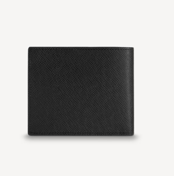 

Men Short Leather Slender Wallet Square Marco Holders Credit Card Slots Gusseted Bill Compartment Designer Male Amerigo Zippy Organizer, Wallet dustbag