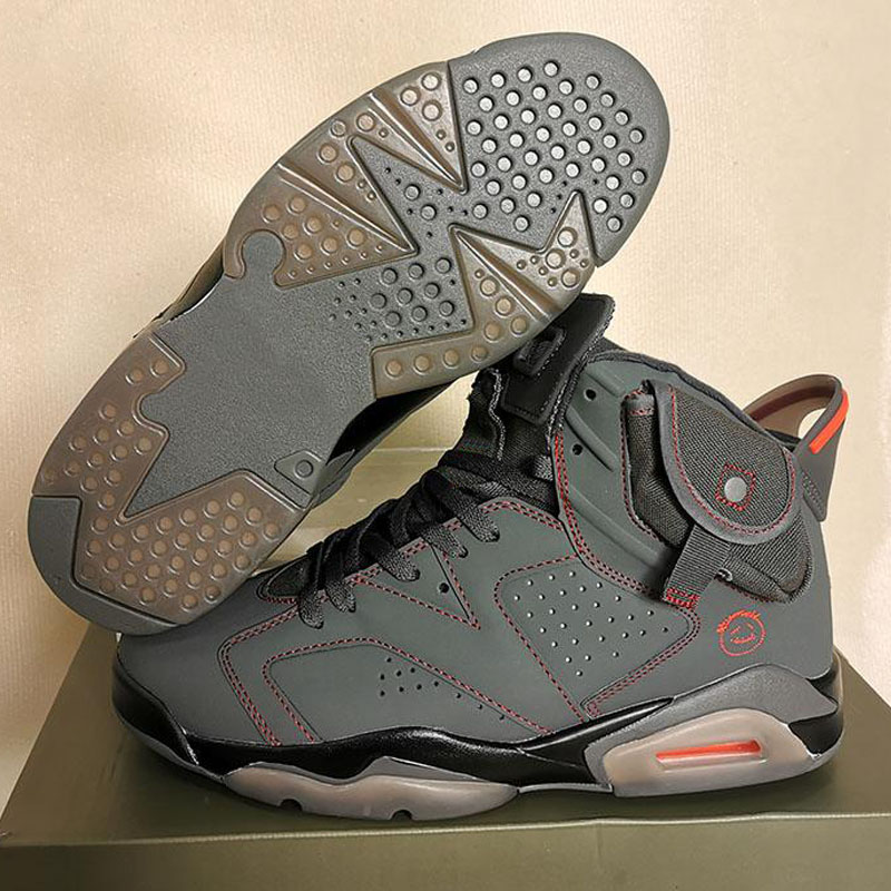 

jumpman 6 Iron Grey Men Basketball Shoes 6s University Blue Carmine Tinker outdoor mens sports sneakers 36-47, As shown 6
