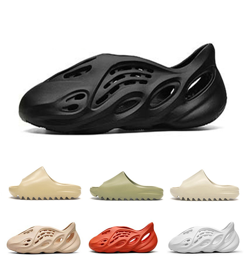 

450 Foam runner kanye west clog sandal triple black slide fashion slipper women mens tainers beach sandals slip-on shoes 36-45, Color#1