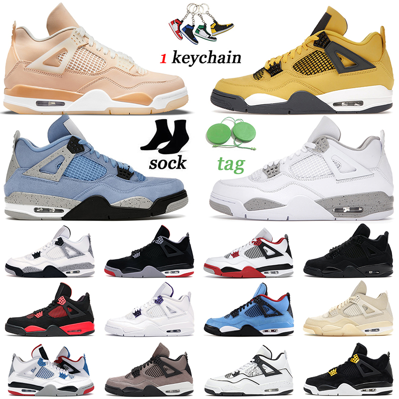 

Sail Black Cat Oreo University Blue 4 4s Men Basketball Shoes Shimmer Taupe Haze Fire Red Bred DIY Cactus Womens Mens Trainers Sport Sneakers, 4s metallic pack - pine green