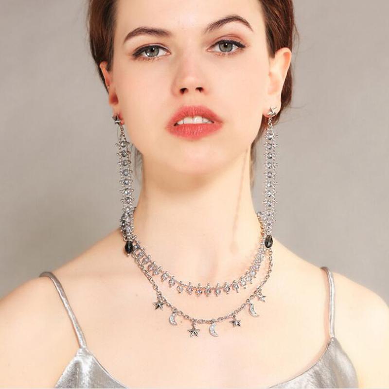 

Dangle & Chandelier Blue Bird Tears Earings Retro Creative Rhinestone Fringe Earrings Earring For Women Jewelry Organizer