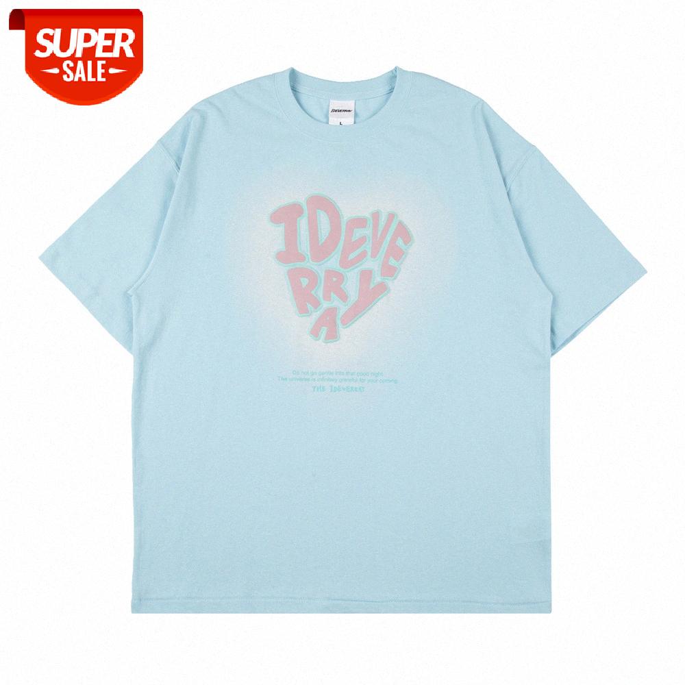 

Love letter foam printing short-sleeved T-shirt men's half-sleeved loose round neck five-point sleeves #GB6b, White;black