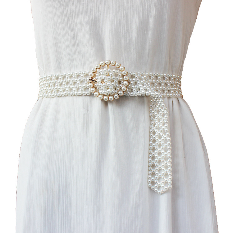 

Designer belts 2023 Pearl waist chain women's decorative dress versatile pearl belt fashion high grade Belt NEW