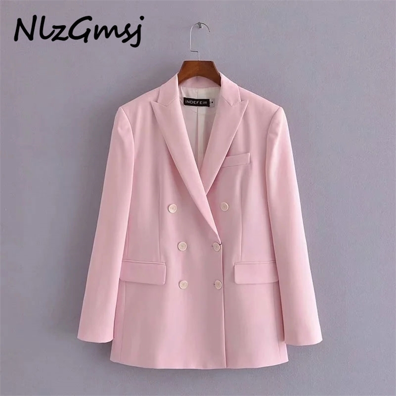 

Blazer women's sweet temperament lapel buttoned decorative texture casual suit jacket 04 210628, As picture