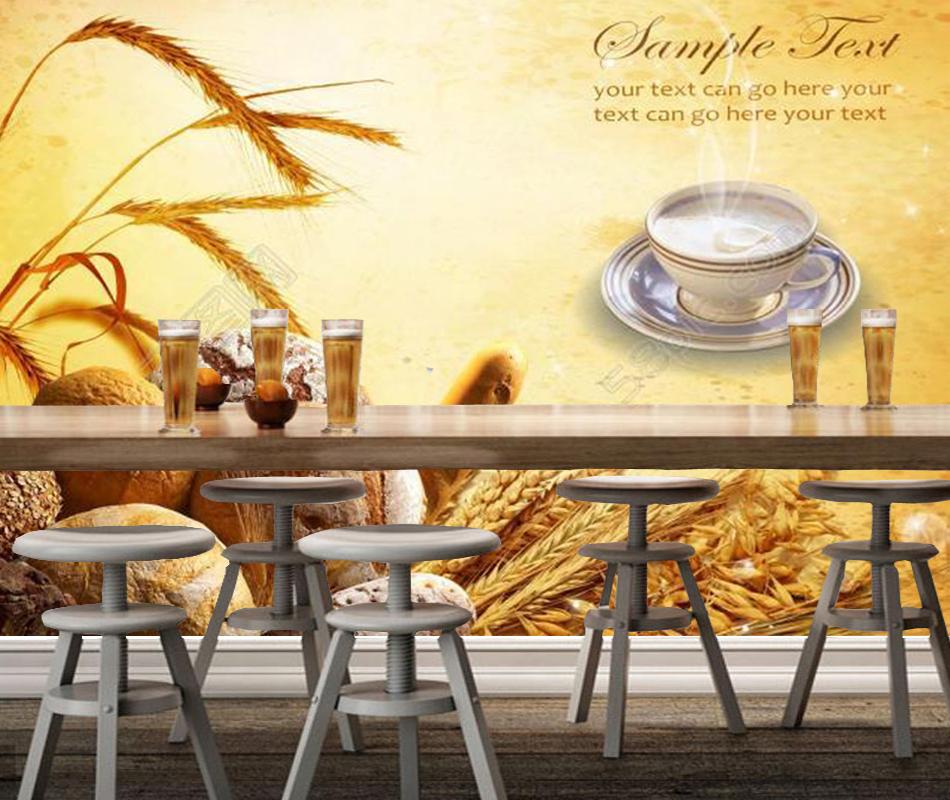 

Wallpapers Bakery Wallpaper, Bread,3D Modern Mural For Restaurant Cafe Background Home Decor Papel De Parede, Embossed