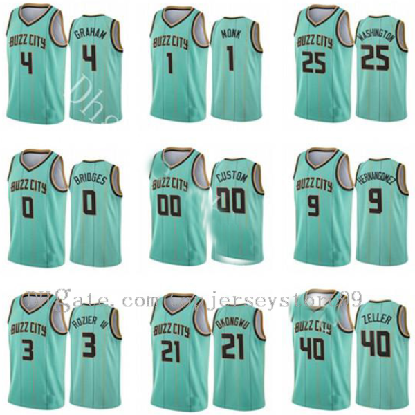 

2021 Custom Basketball Jersey Gordon Hayward lamelo ball Devonte Graham Terry Rozier Mint green hot pressing Wholesale High-Quality
