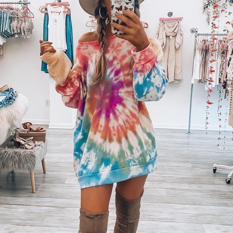 

Women' Hoodies & Sweatshirts Women Aesthetic Sweatshirt Graphic Autumn Kpop Tie-dye Long Oversized Hoodie Sudaderas Moletom Bluza Esofmani, Green