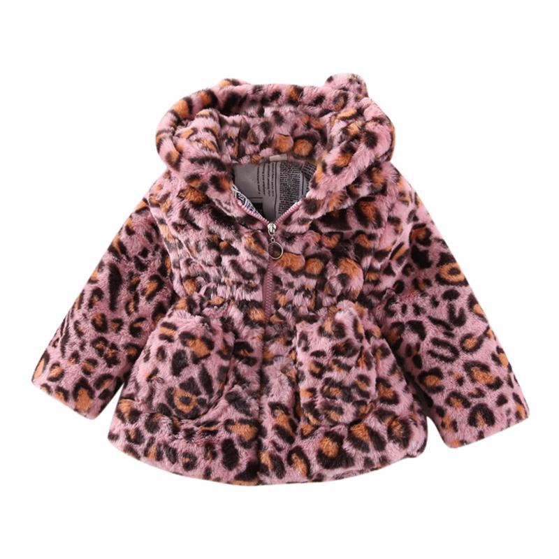 

Jackets Windproof Thicken Coat Outerwear Girls Leopard Winter Baby Fleece Jacket Toddler Hoodie Warm Coat&jacket, Blue;gray