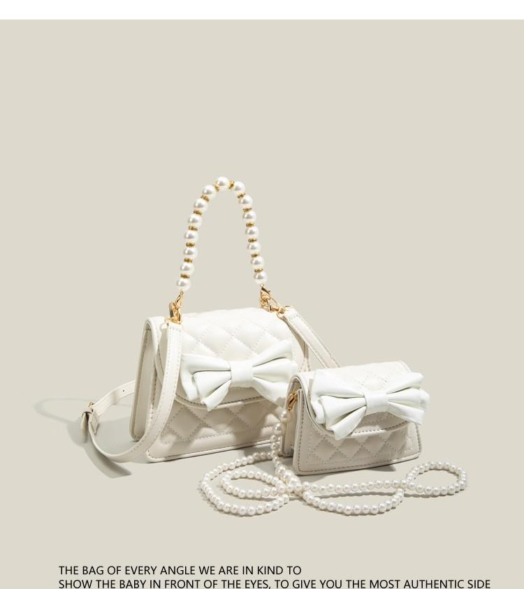 

Duffel Bags Maxdutti Fashion Bag England Simple Sold Bow Women Elegant Messenger Chain Single Casual Shoulder Women's, Beige small