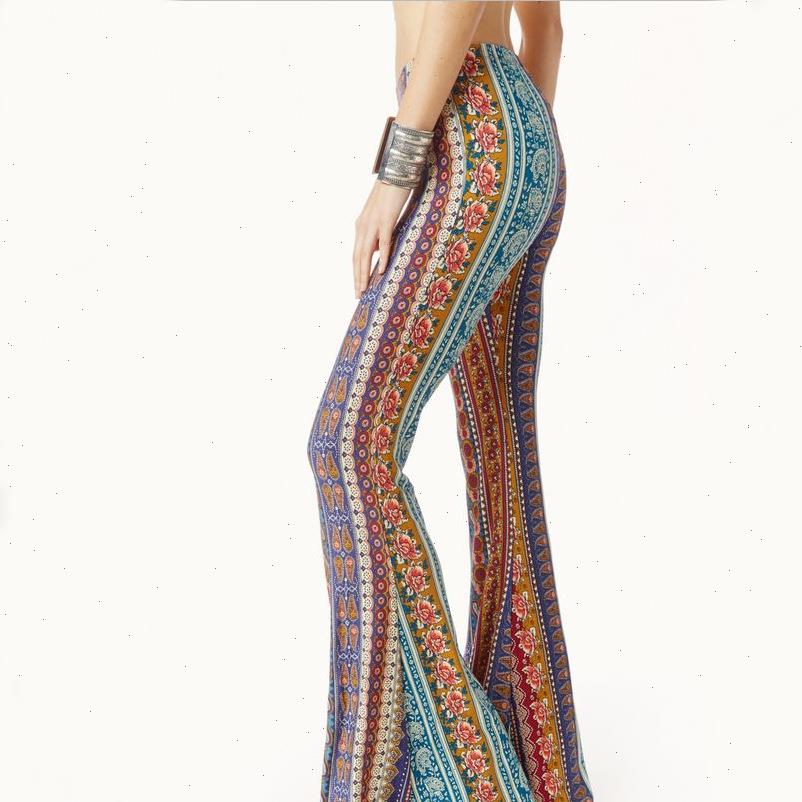 

womens capri spring autumn bell bottom pants women streetwear flare beach trousers ladies fashion elastic print slim, Black;white