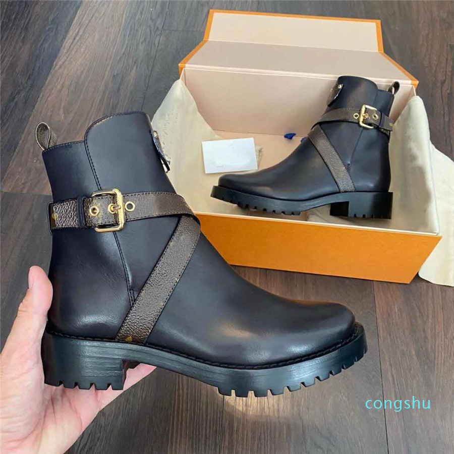 Hiver belle marque Chelsea Boot découverte plat femmes bottines entrecroisement sangle fabriqué en cuir de veau noir Lady Martin11