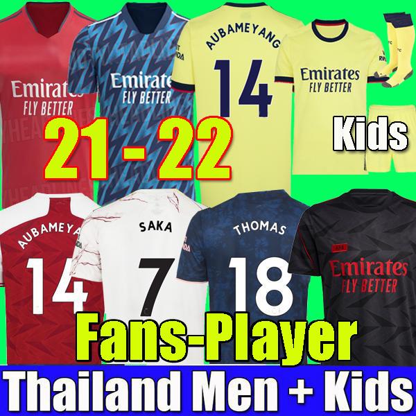 

Fans Player version 424 Arsen soccer jersey 20 21 22 gunners ODEGAARD THOMAS PEPE SAKA TIERNEY HENRY WILLIAN SMITH ROWE 2021 2022 football shirt Kid sets uniform, 21-22 away player