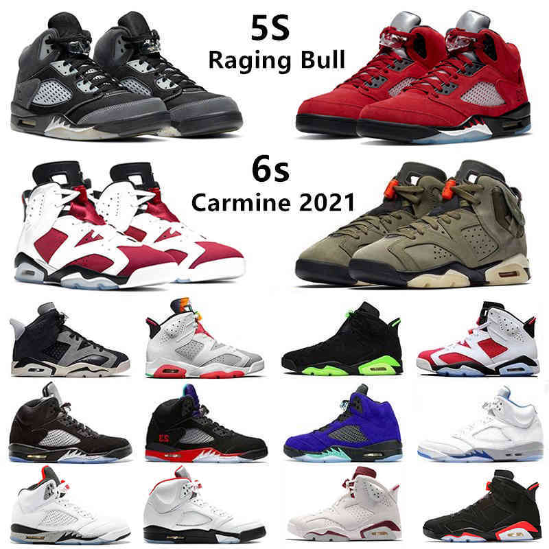 

Raging Bull 5s Carmine 6s men basketball shoes Anthracite 5 what the travis scotts 6 Hyper Royal Alternate Grape mens trainers sports