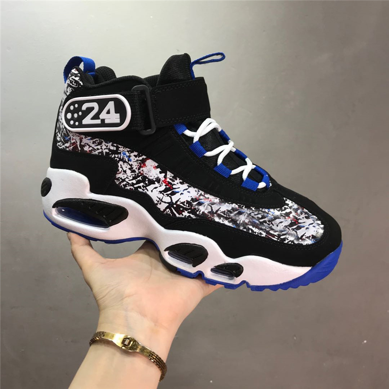 

Retro mens air griffey Max 1 GS 96 basketball shoes James lebron 18 low sneakers Black Red White Bred Silver Blue Space Jam CNY tennis with, Silver black