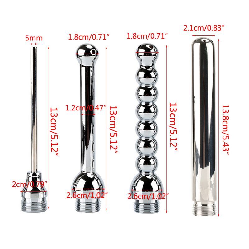 1Set Aluminium Anal Cleaning Klysma Shower Bidet Anal WC Anus Schoon Plug Kit-image-691932369