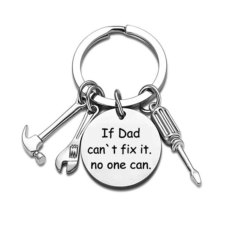 

"If Dad Can't Fix It No One Can" Hand Tools Keychain Daddy Key Rings Gift for Dad Father's Day Creative Father Key Chain Jewelry Accessories