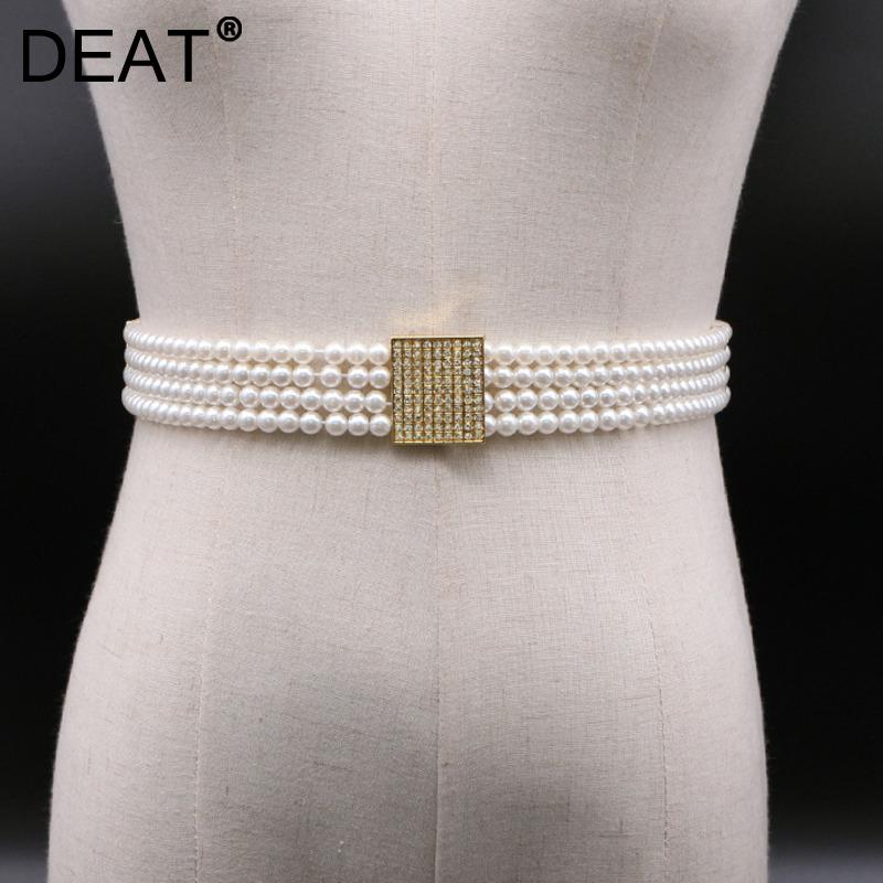 

belts deat pearl wide belt metal rhinestone inlaid buckle personality women fashion tide all-match spring autumn 2021 11d5862, Black;brown
