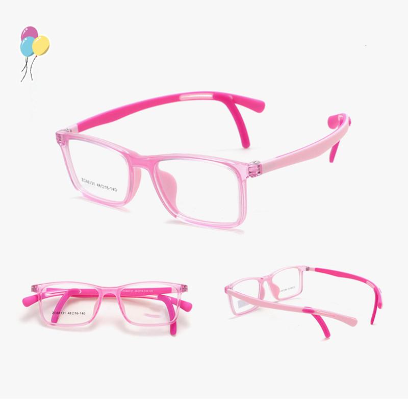 

Fashion Sunglasses Frames OEYEYEO TR90 Fashionable Comfortable Children's Spectacle Frame Lightweight And Safety Silicone Eyeglasses Flexibl, Black