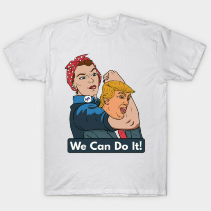 

R1 We Can Do It Anti Trump President Republican Political White T-Shirt S-6XL, White;black