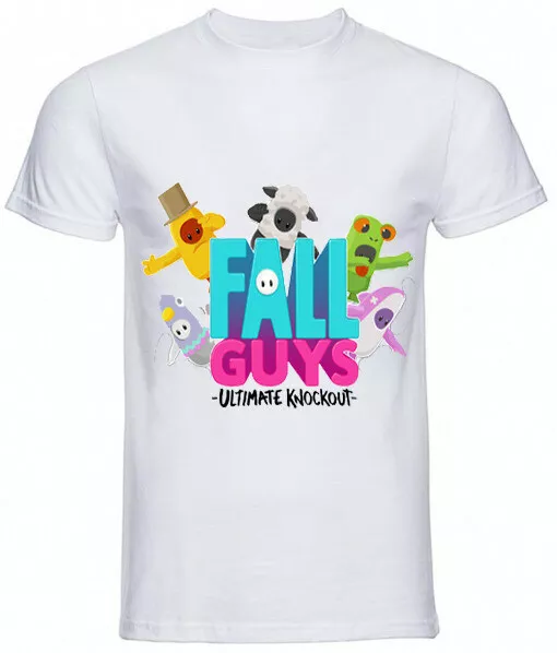 

Powerfultop Fall Guys Shirt Game T-Shirt For Man Woman Shirt Game, White;black