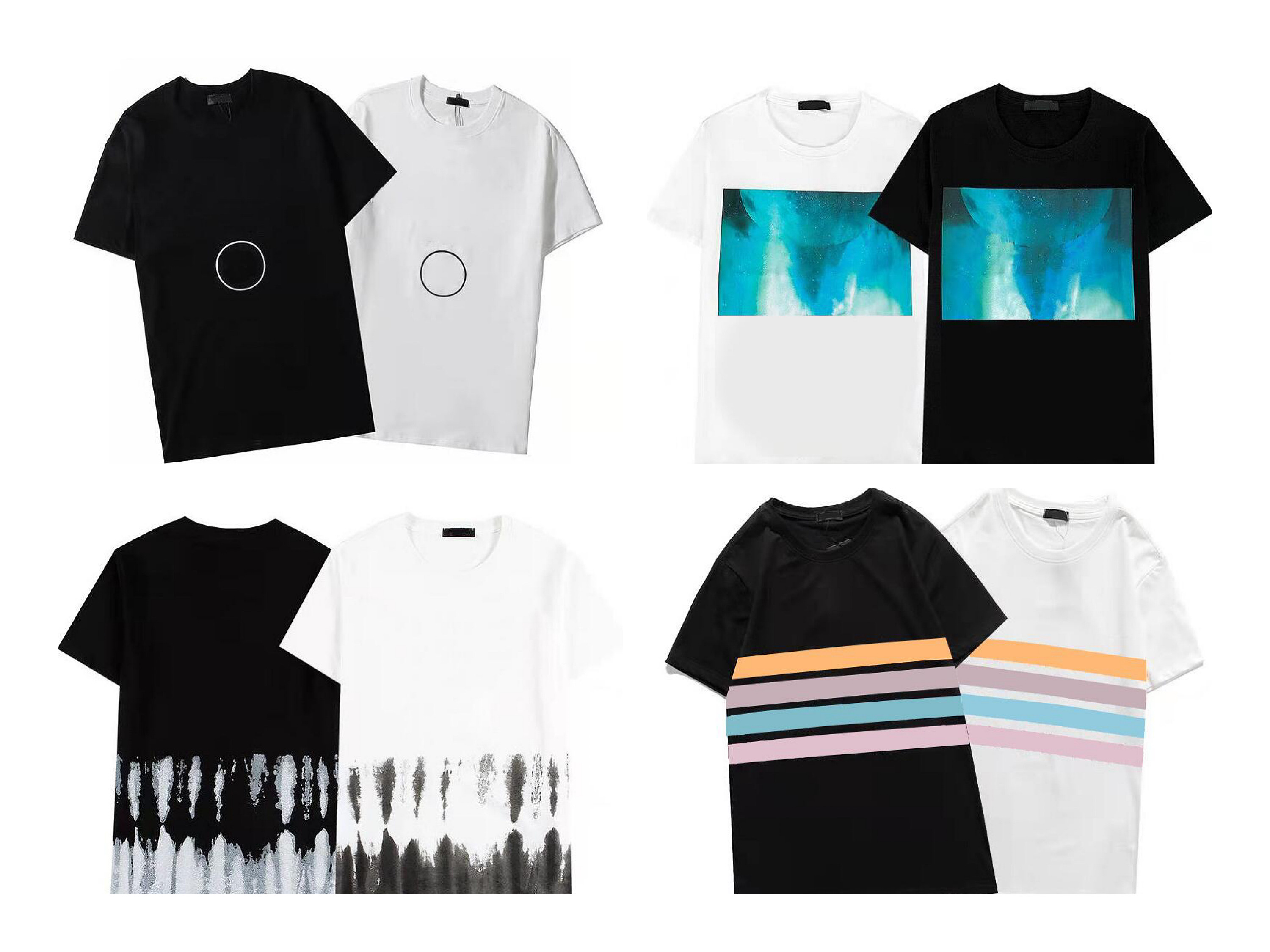 

The designer t shirt breathable High quality cotton With short sleeves outdoor movement party clothes modern, White;black