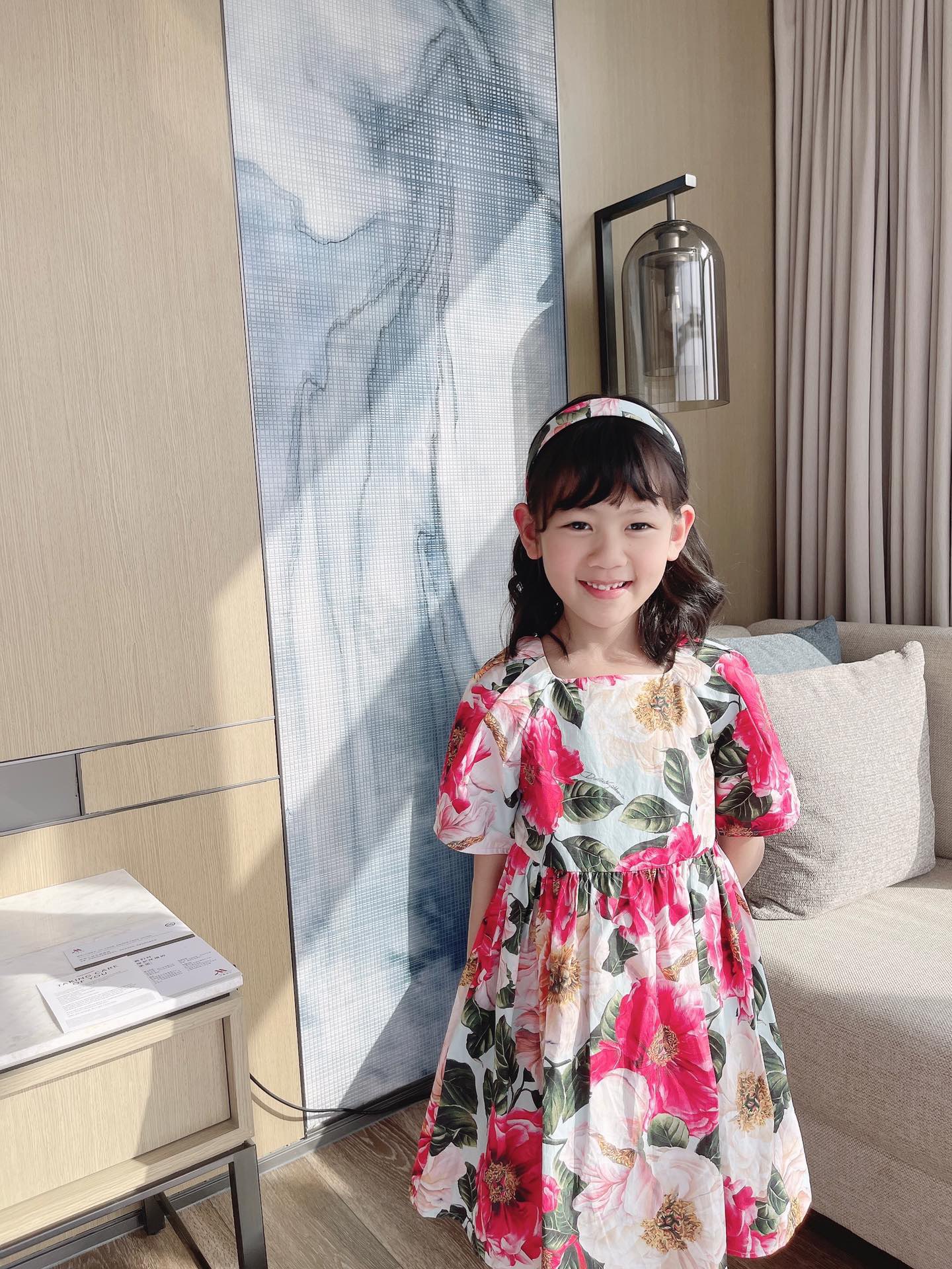 

summer floral dress for kids girl summer sweet baby girls birthday party fashion children outwear, Red;yellow