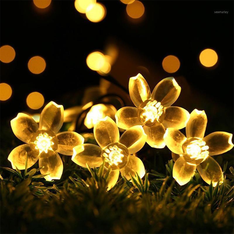 

Party Decoration 100Pcs/Set Christmas Sakura Light 12M Garland Solar String Fairy Lights For Garden Xmas Tree 8 Modes