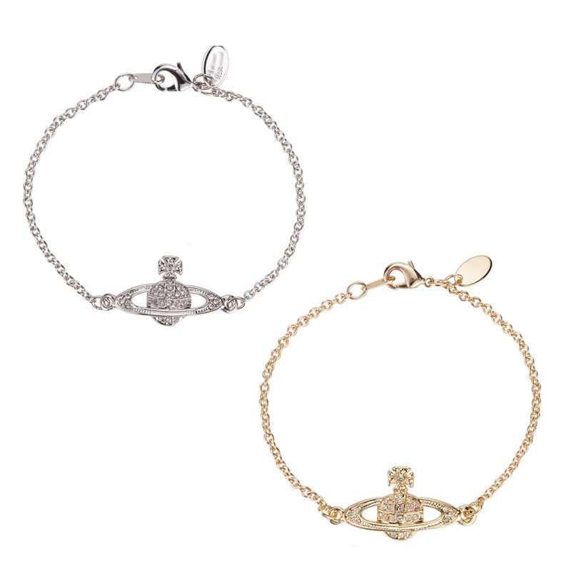 

2021 new style the same full fashion diamond Saturn NANA bracelet sparkly punk bracelets, Golden;silver