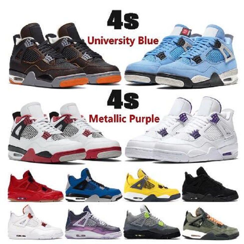 

Air Retro Jordan Fire red 4 basketball shoes men women 4s sports sneakers university blue metallic purple pine green cactus jack tour yellow
