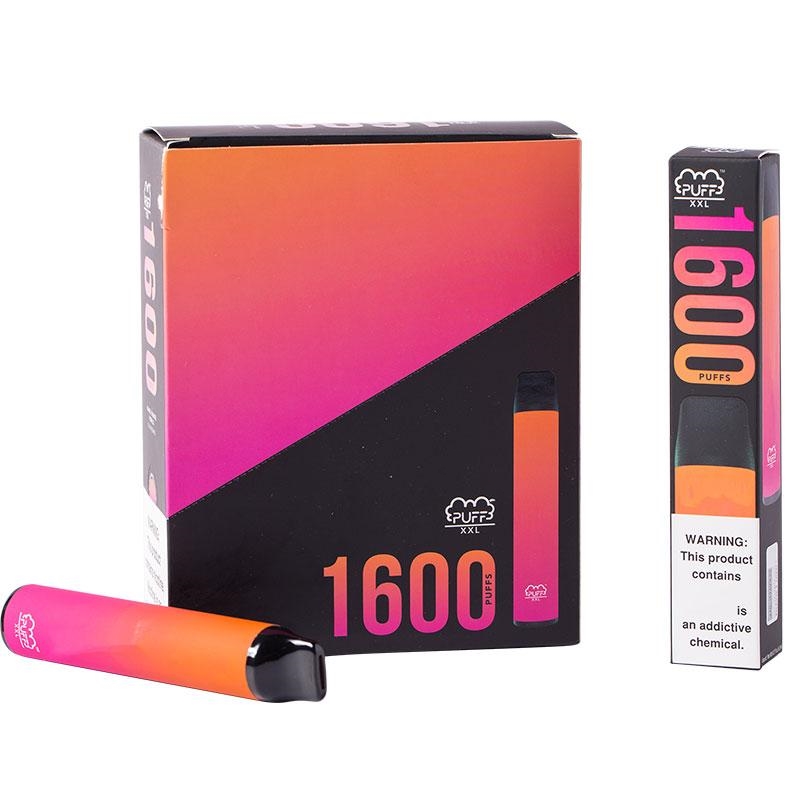 

Puff XXL cigarettes 1600 Puffs Disposable Vape Pen Device Strater Kits Empty Vaporizer 1000mAh Battery 6.5mL Pods Starter Kit