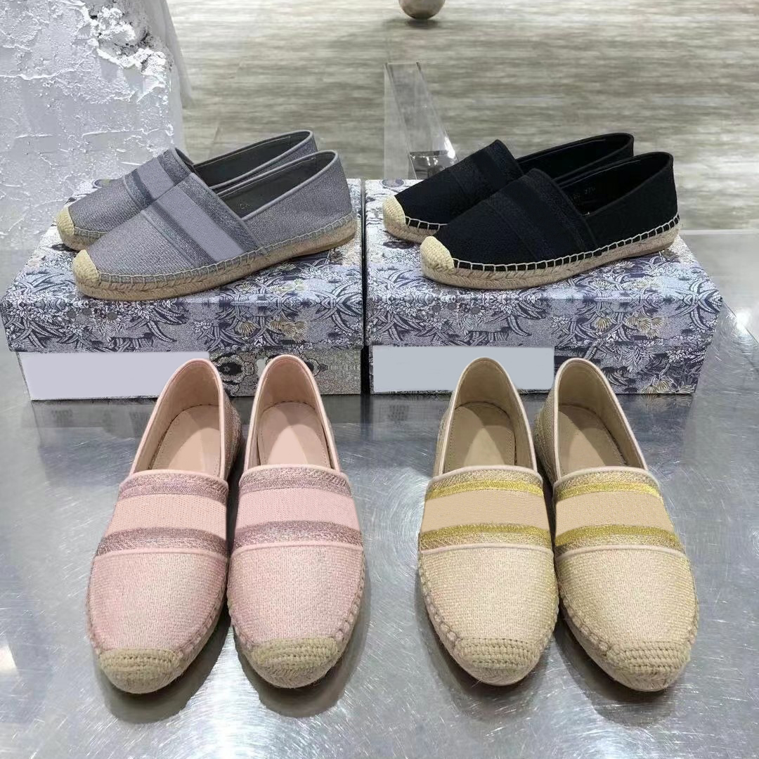 

2021 Designer Shoes Casual Espadrille Fisherman Women Fashion Loafers Flats Breathable Sandals With box Size 35-42 Q-207, Not link product;not choose the option