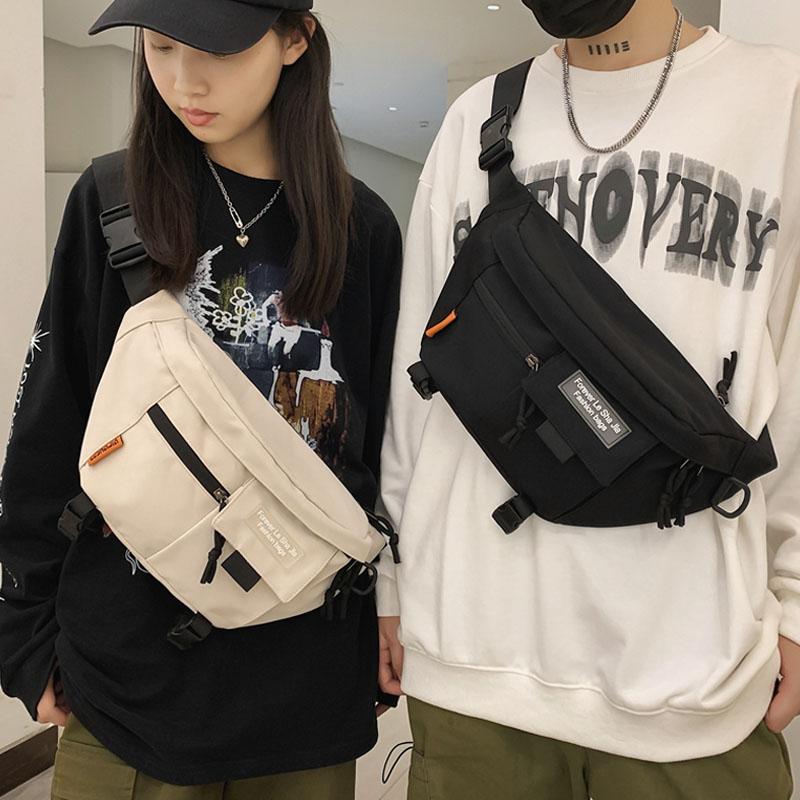 

Waist Bags Street Hip Hop Fanny Pack Bag Unisex Nylon Phone Large Capacity Shoulder Crossbody Chest Belt, Sky blue