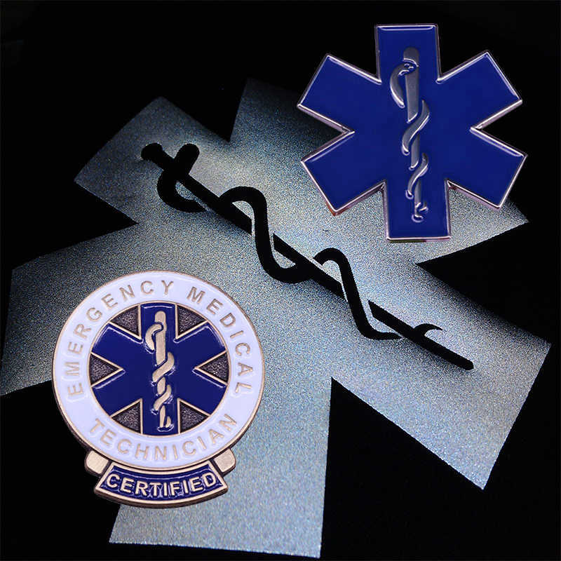 

Star of Life Enamel Pin EMT EMTs EMS Pins Certified Emergency Diabetic Medical Alert Badge SOS-Symbol Brooch H1018