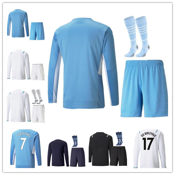 

21 22 city soccer jerseys 2021 2022 man GREALISH STERLING football shirt manchesteres FODEN DE BRUYNE GESUS BERNARDO MAHREZ FERRAN kits full set socks long sleeve, 17