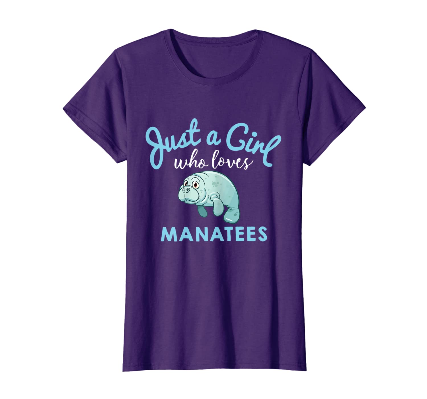 

Manatee Shirts for Women Girls T-Shirt, White;black