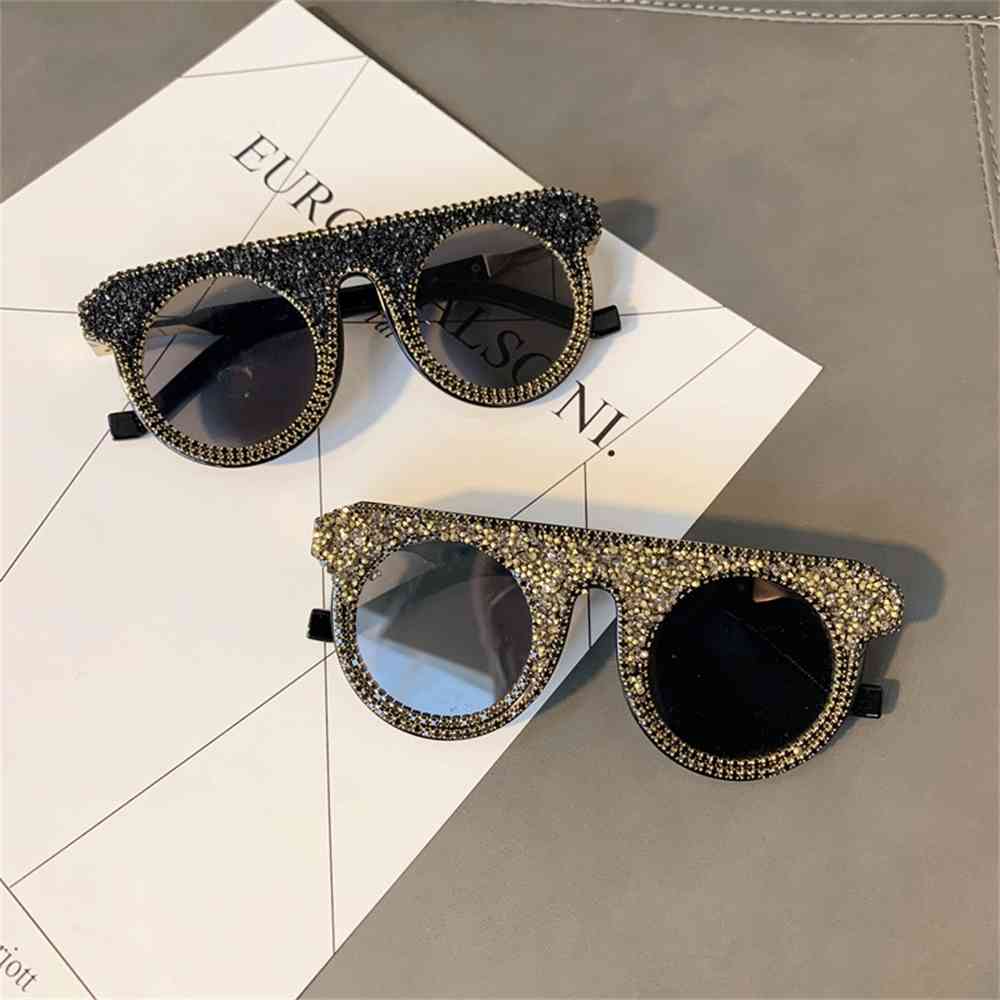 

80% Off Store Online 1782 designer's 2021 new fashion exaggerated decorative glasses sunglasses women's piece