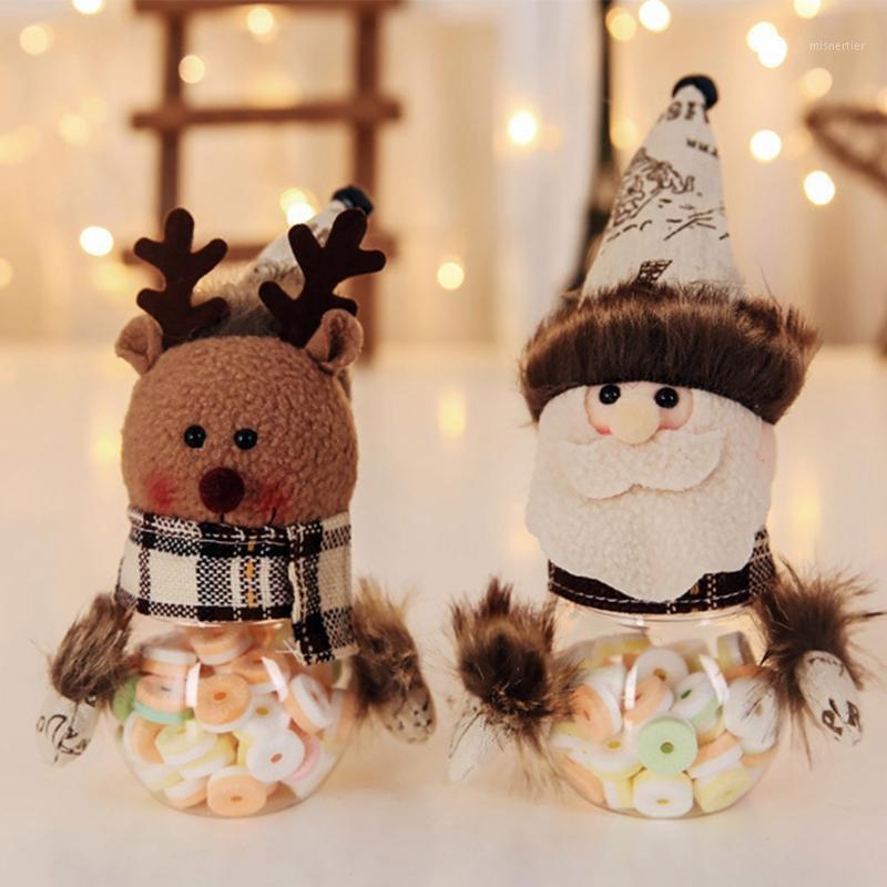 

Gift Wrap Candy Jar Christmas Decoration Storage Bottle DIY Art Craft Sweet Organizer Box For Home Xmas Kids Gifts