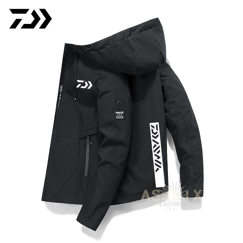 

Wear Men Windproof Daiwa Clothing Thin Jacket Hoodie Breathable QuickDry Gamakatsu Fishing Clothes Outdoor Sport, Bu4