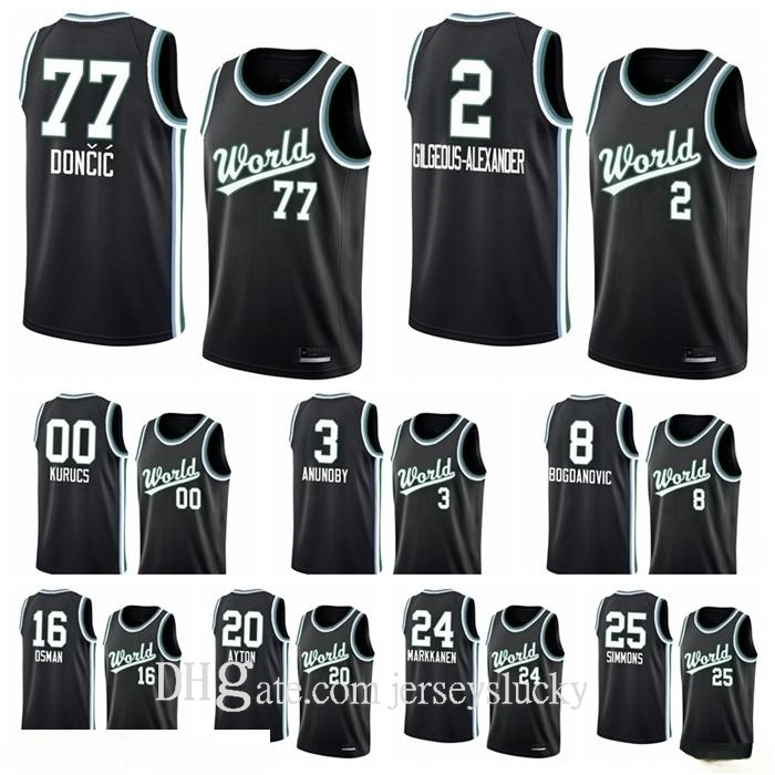 

Top Quality World Team RJ Barrett Rui Hachimura Luka Doncic Shai Gilgeous-Alexander 2020 Rising Star Basketball Jersey
